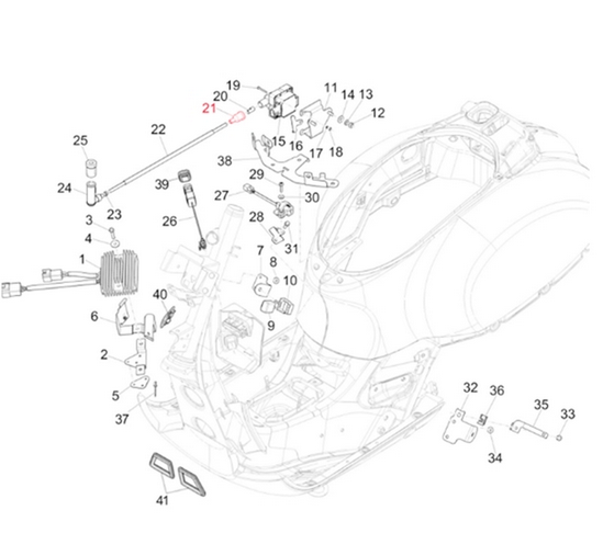 [071671] Capuchon PIAGGIO câble d'allumage