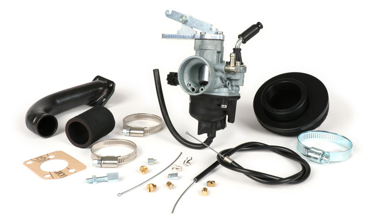 Kit carburateur -PINASCO Dellorto PHVB Ø22mm- Vespa Wideframe VM1T, VM2T, VN1T, VN2T, VL1T, VL2T, VL3T, VB, VGL1, ACMA - avec pipe d'admission (uniquement compatible avec cylindre Pinasco Nordkapp 160cc) 