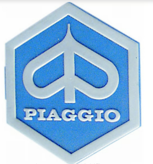 [95090000] Sigle PIAGGIO hexagonal nez de klaxon