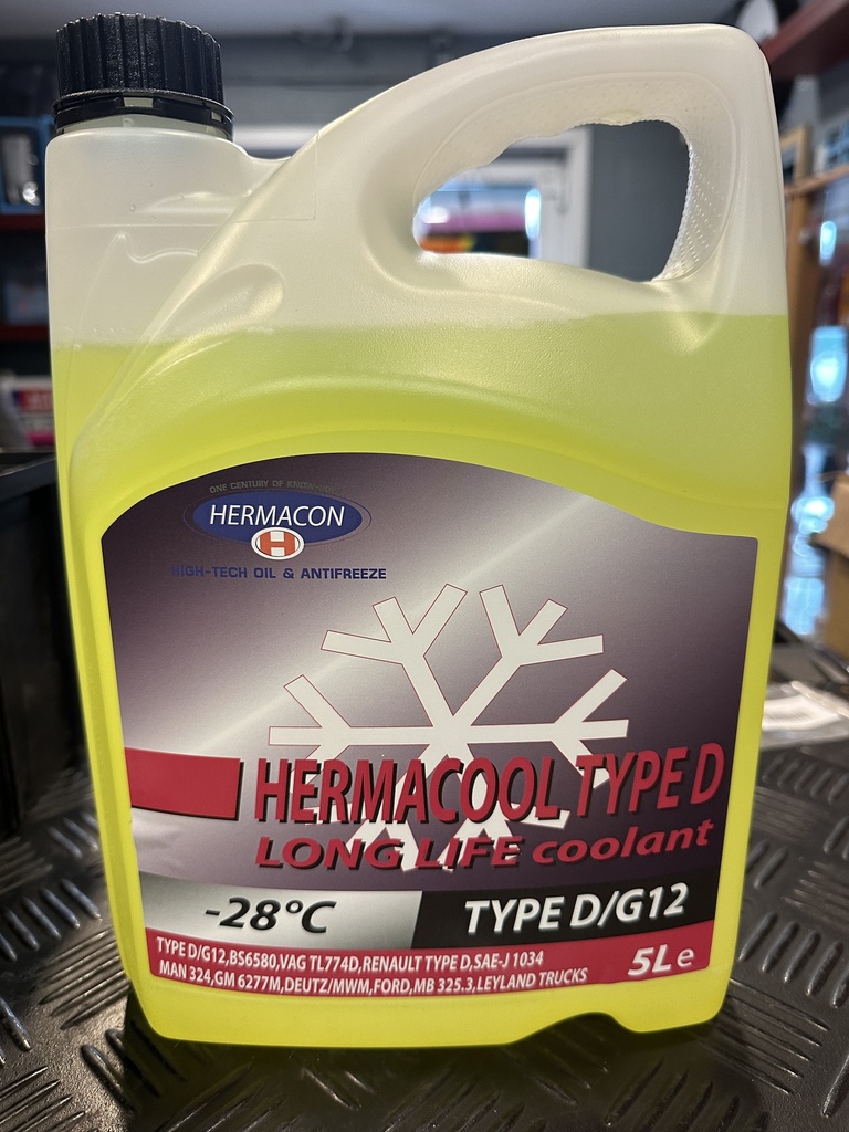 Antigel moteur Jaune Type D/G12 -28°