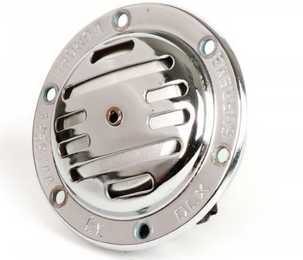Klaxon -QUALITÉ OEM 12V CA- Vespa - Ø=75mm - chromé - convient par ex. pour Vespa PX 