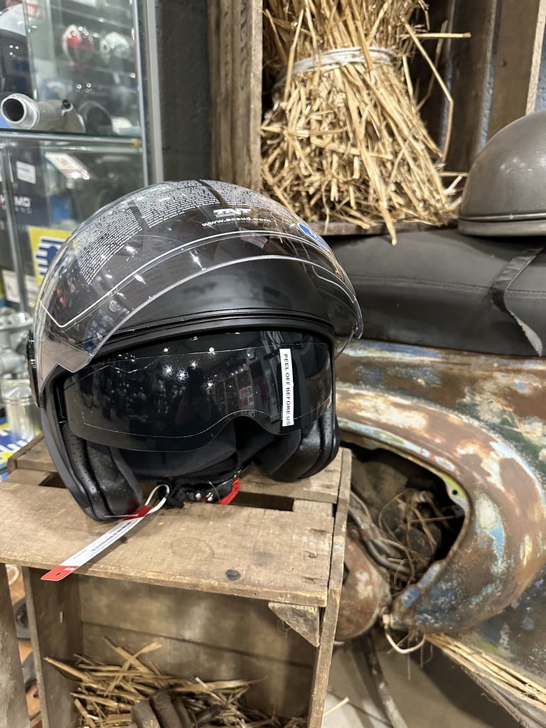 Casque Jet Tnt noir mat