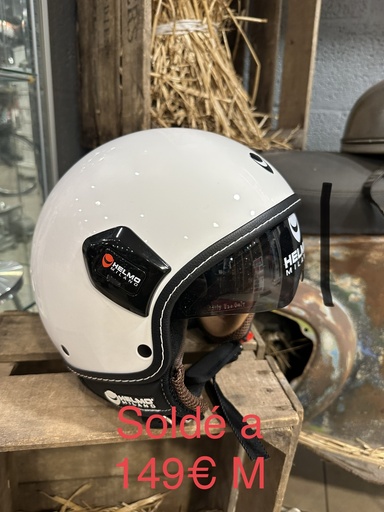 [CASQUEHEMOBLANC] Casque Helmo Milano Puro Premium M Blanc